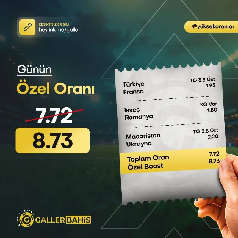 🔥 GallerBahis’te Bugün Kazanmanın Tam Zamanı! 🔥 🚀Bugün için Özel Oran: 8.73 🚀 ➡️ Normalde…