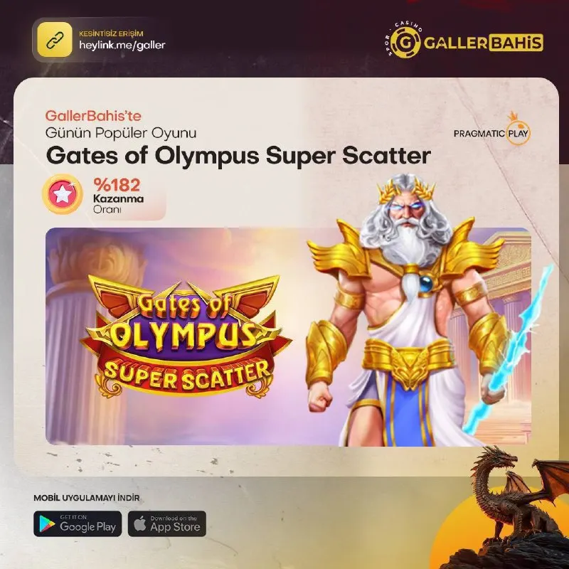 🎰 GallerBahis’te günün popüler oyunu ➡️ Gates of Olympus Super Scatter👈 ➡️ GallerBahis…