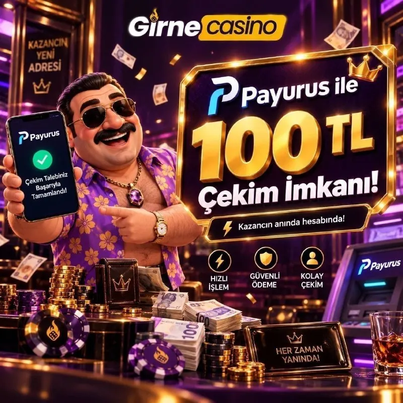 🔤100TL ANLIK ÇEKİM GİRNECASİNO'DA 💰Payurus kullanarak elde ettiğiniz 100 TL ve üzeri…