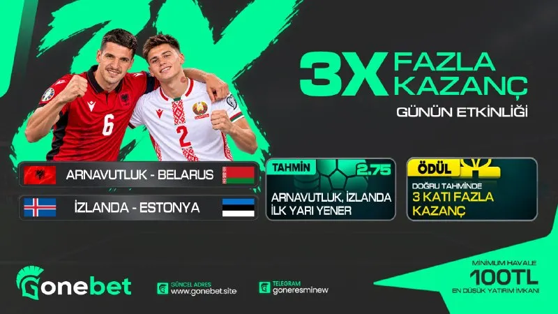 🔥 3 KATI FAZLA ÇEKİM YAP ⚡️ Günün 2'li kombine kuponuyla kazancın 3'e katlanacak! İzlanda…