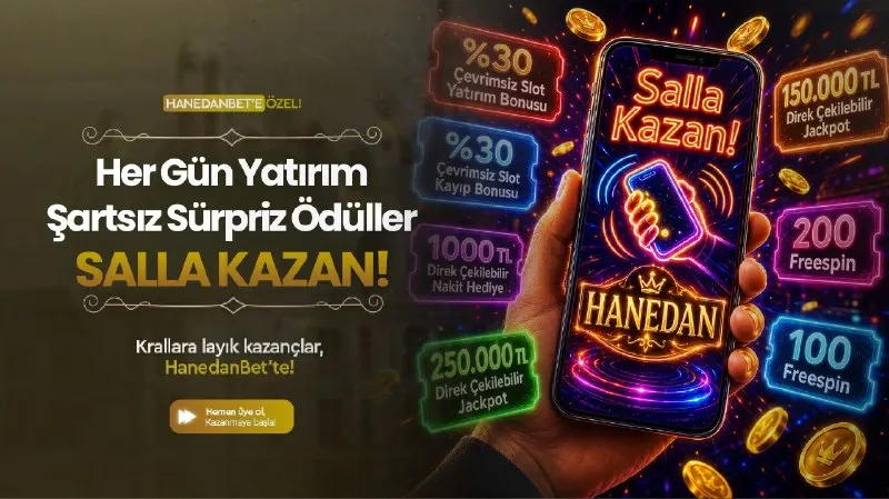 HER GÜN ÜCRETSİZ SALLA KAZAN! 🎁 Katılım Şartsız! ⏰ 24 saatte 1 kez, her gün 00:00 sonrası…