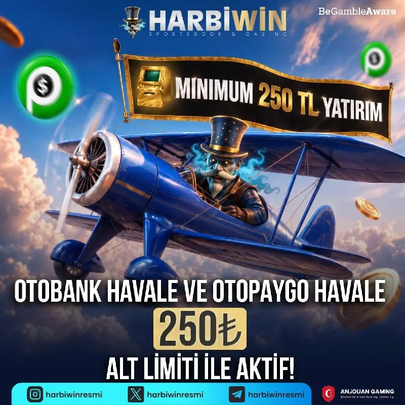 💳 OTO BANK HAVALE ve OTOPAYGO HAVALE İLE 👽👽👽🤫 YATIRIM İMKANI HARBİWİN'DE! 💎 Sorunsuz ve…