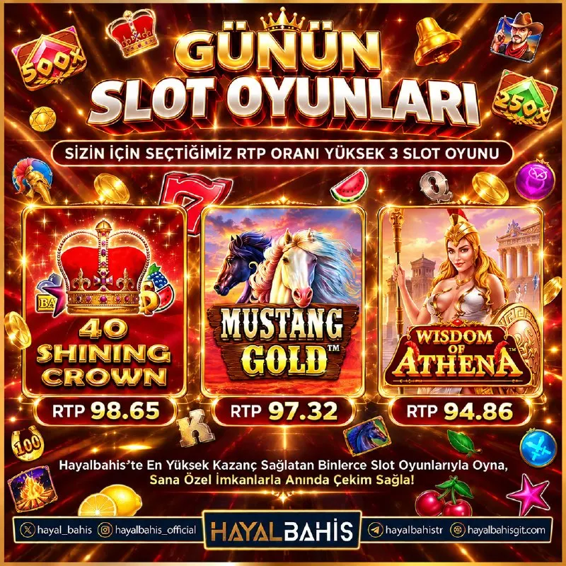 🔥 YÜKSEK RTP’Lİ SLOT SEÇKİSİ! 🔥 👑 40 Shining Crown — %98.65 RTP 🐎 Mustang Gold — %97.32…