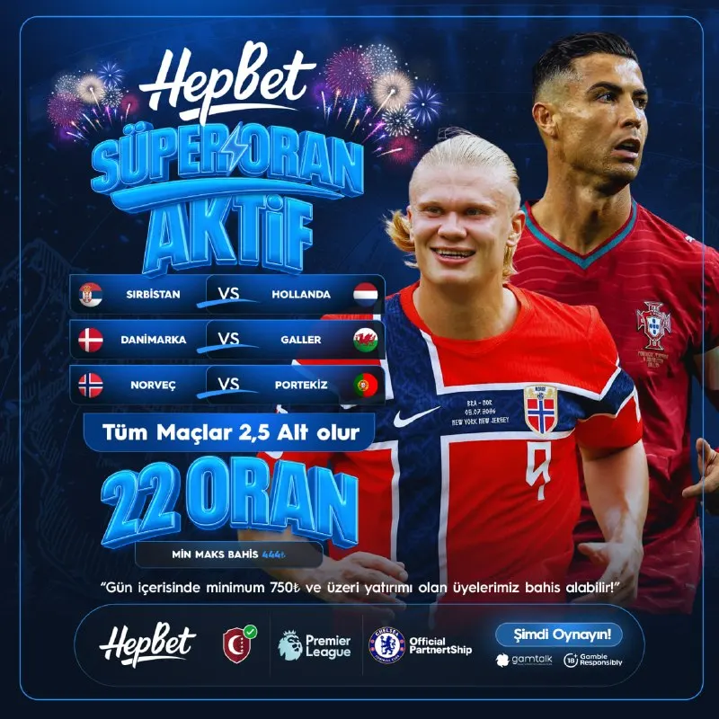 🔥 HEPBET'TE ÖZEL ORAN HEYECANI DEVAM EDİYOR! 🇷🇸 SIRBİSTAN 🆚 HOLLANDA 🇳🇱 🇩🇰 DANİMARKA 🆚…