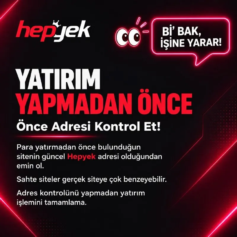 🔐 YATIRIM YAPMADAN ÖNCE ADRESİ KONTROL ET! 💳 Para yatırmadan önce bulunduğun sitenin…