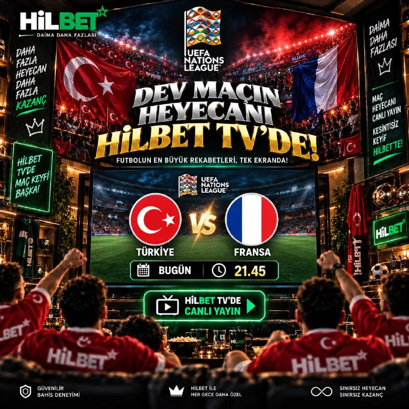 🇪🇺🇹🇷 TÜRKİYE🏆 FRANSA🇫🇷 📺 🇪🇺 Uluslar Ligi heyecanını kesintisiz ve en yüksek kalitede…