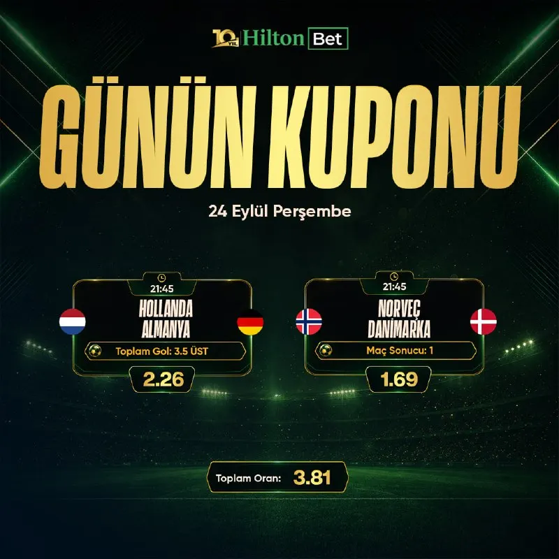 GÜNÜN KUPONU HAZIR! 💬 Günün bültenini taradık, en güvenilen 2 maçı sizlere getirdik. 🔎…