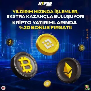 ⚡️ Yıldırım hızında işlemlerle anında bonus kazan! 🪙 HiperCasino'da kripto ile yatırım…
