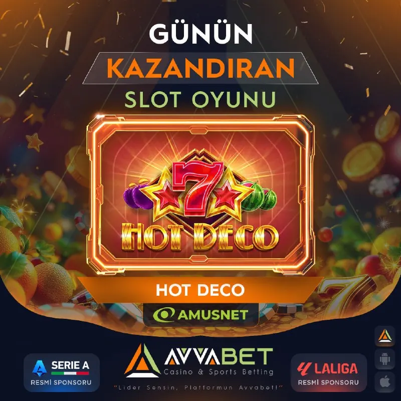 💸 GÜNÜN KAZANDIRAN OYUNU! 💸 🏛 #HotDeco ile oyunun kapılarını arala! 🎰 #Avvabet’le…