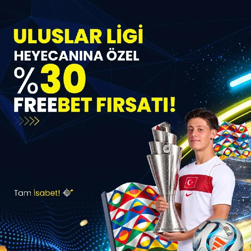 ⚽️ ULUSLAR LİGİ HEYECANI HİTBET'TE! 🎁 100₺ ve üzeri yatırımlarınıza özel %30 FreeBet…