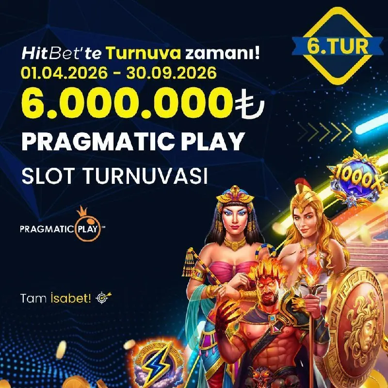 💛 HitBet’te Pragmatic Play Turnuvası’nda 6. tur zamanı! 💰 6.000.000₺ ödüllü Pragmatic…