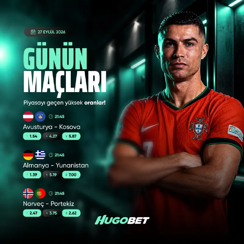 💚ULUSLAR LİGİ HEYECANI ZİRVEDE YAŞANIR! 💚Günün heyecan dolu karşılaşmaları ile HUGOBET…