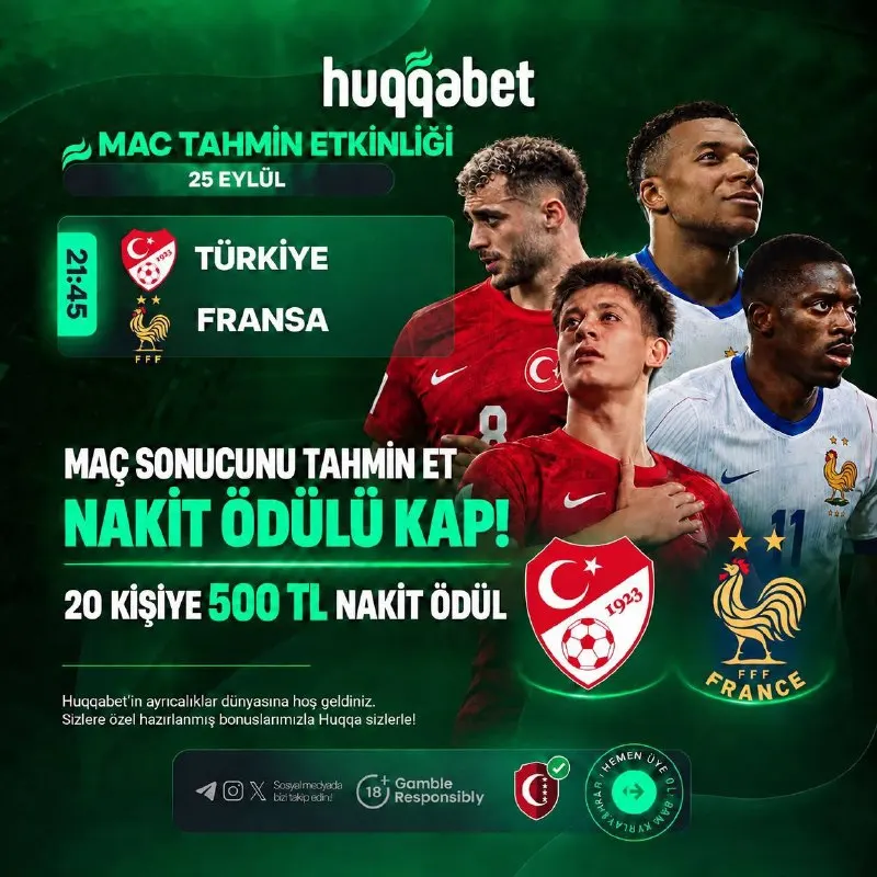 🔤🔤🔤 🔤🔤🔤🔤🔤🔤 🇪🇺ÖDÜLLÜ TAHMİN ETKİNLİĞİ 🇹🇷🇹🇷 Türkiye🆚Fransa 🇫🇷 😀 20 KİŞİYE 500 TL 🗓 Forma…