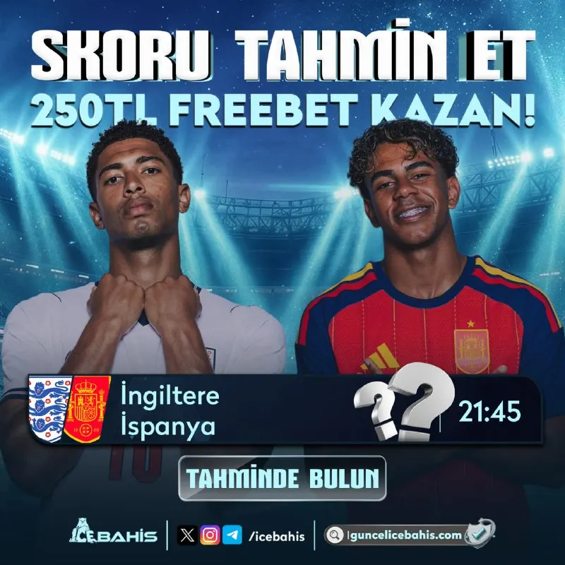 🥶❔❔❔ 👑 icebahis'ten Skor Tahmin! 💬 🏴󠁧󠁢󠁥󠁮󠁧󠁿 İngiltere [❓] - [❓] İspanya 🇪🇸 ❤️‍🔥 Müsabakaya…