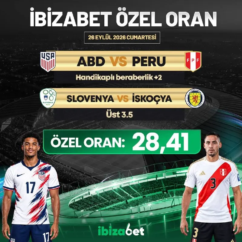 🔺🔺🔺♦️ 🔺🔺♦️🔺 🔺🔺4️⃣🔺♦️ Futbol heyecanı bugün yüksek oranla geliyor! 🆗 🇺🇸 ABD vs Peru…