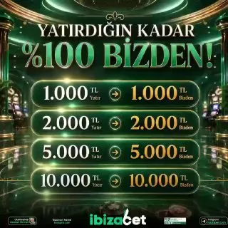 🔥21.30 'A KADAR AKTİF 🔥 💵YATIRDIĞIN KADAR %100 BİZDEN ! 💰İBİZABET’TE YATIRIMIN %100…