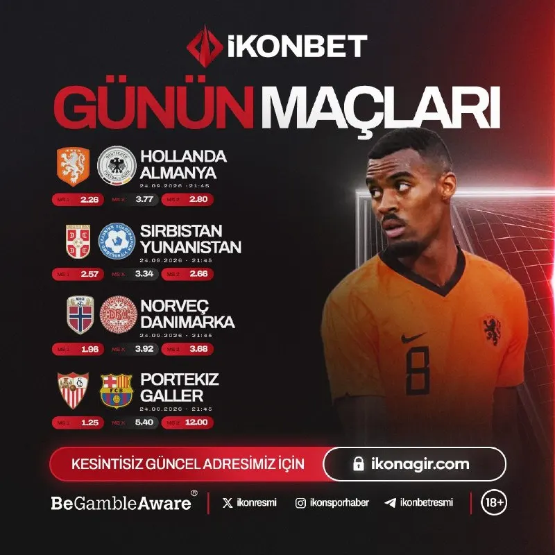 😎🥳🤯🥰😇🎃 İLE GÜNÜN MAÇLARI 🦁 24.09.2026 İkon’da %20 Çevrimsiz ile kazanmaya hazır mısın ?…