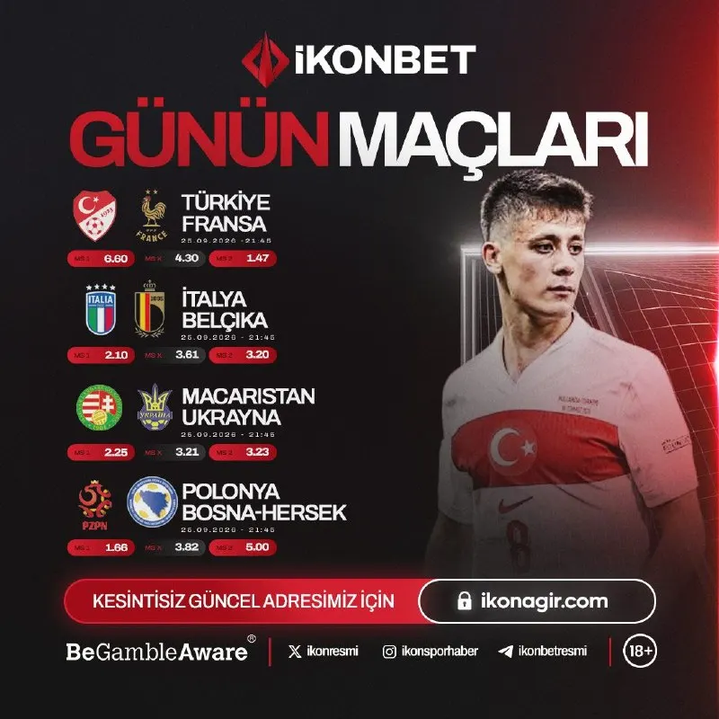😎🥳🤯🥰😇🎃 İLE GÜNÜN MAÇLARI 🦁 25.09.2026 İkon’da %20 Çevrimsiz ile kazanmaya hazır mısın ?…