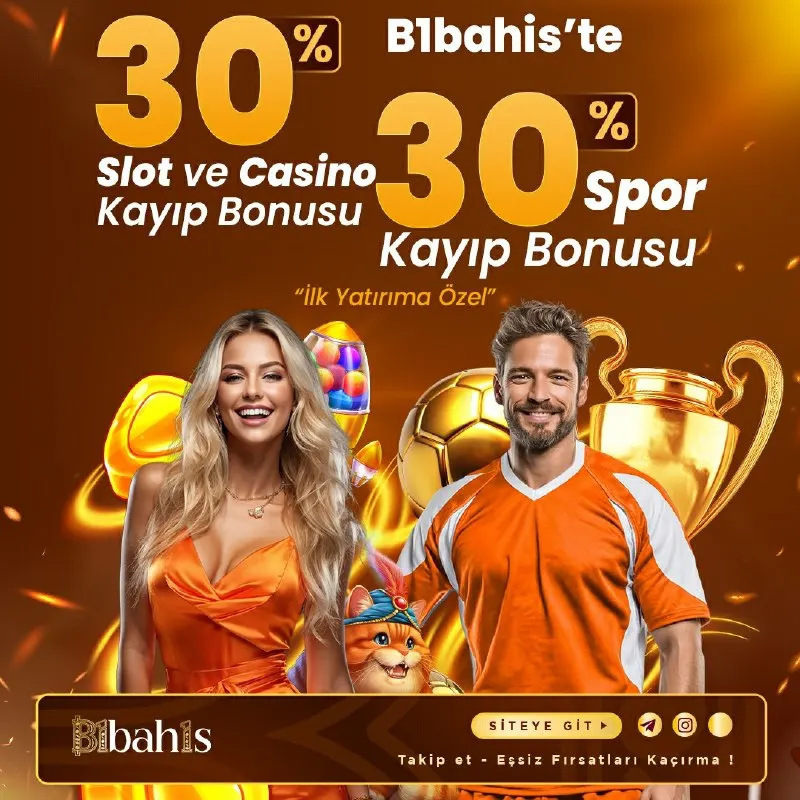 İ L K Y A T I R I M A Ö Z E L %30 SLOT ve CASİNO KAYIP BONUSU + % 30 SPOR KAYIP BONUSU…