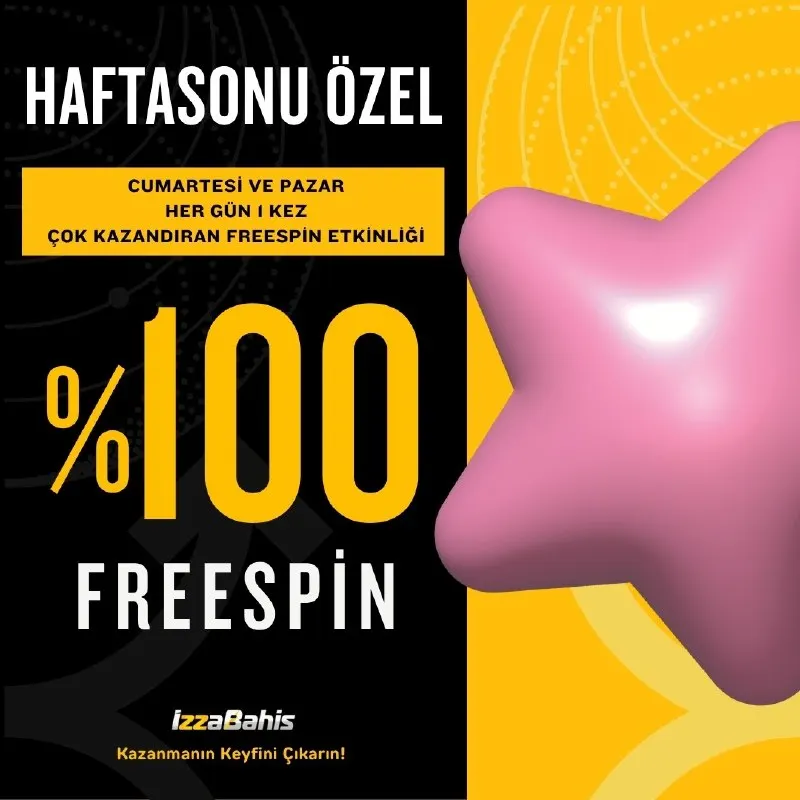 🎉 HAFTA SONU %100 FREESPİN FIRSATI! 🎰 Şansını İkiye Katla! ♣ Çevrim Şartı Yok! ⚡️…