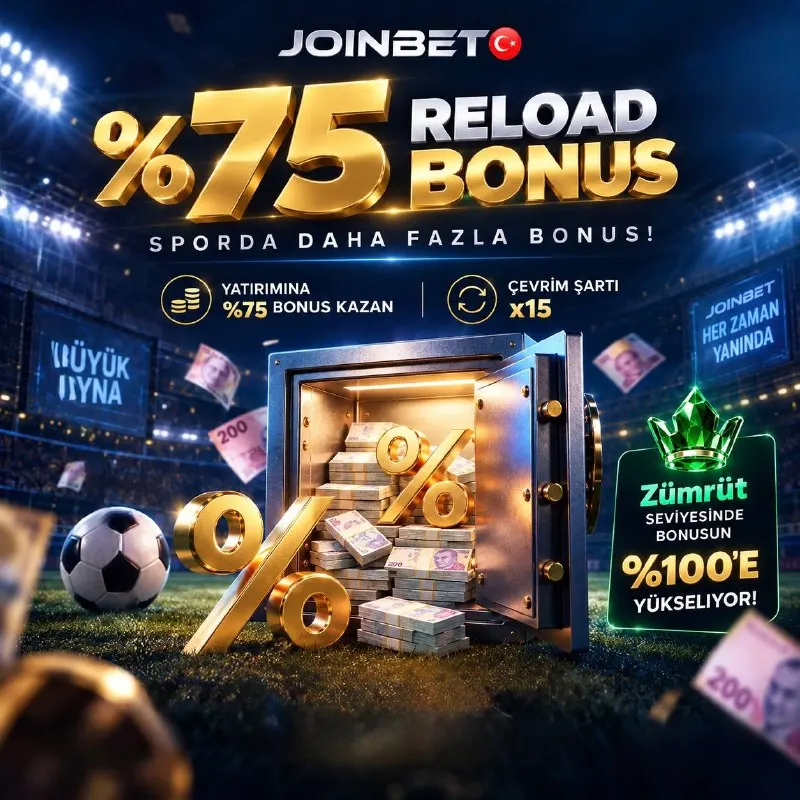 🧡%75 RELOAD BONUS — SPORDA DAHA FAZLA BONUS! 🔥Yatırımını yap ve %75 bonus kazan! 💎…