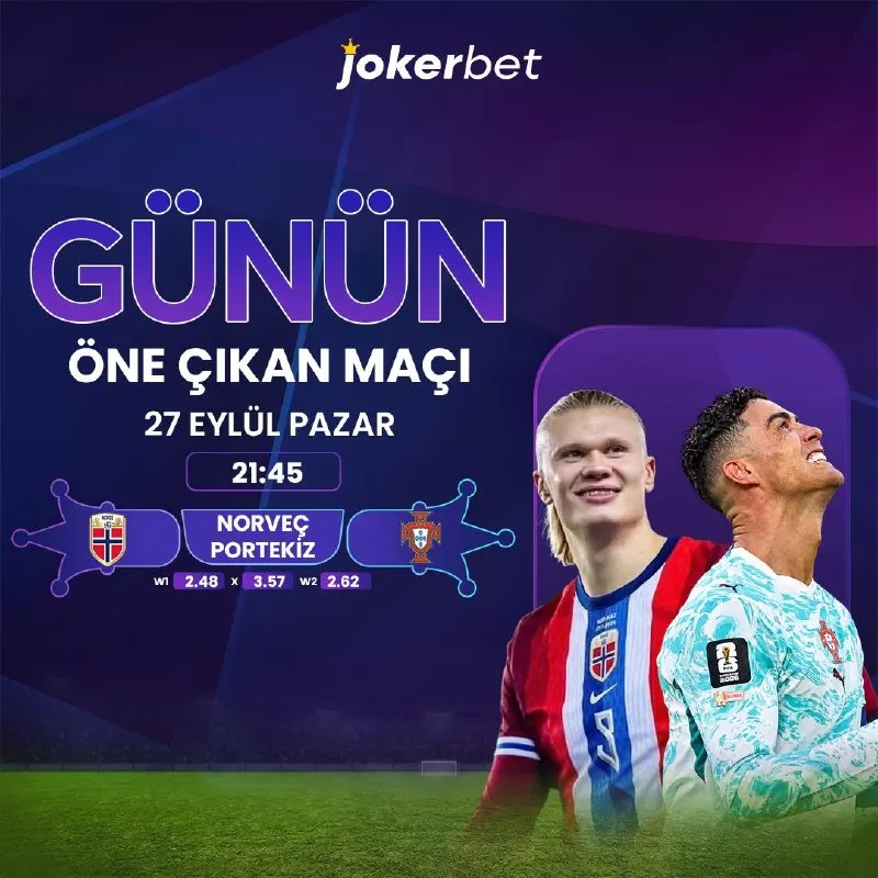 ⚽️ UEFA Uluslar liginde Günün maçı, Haaland'lı Norveç Ronaldo'lu Portekiz'le karşı…