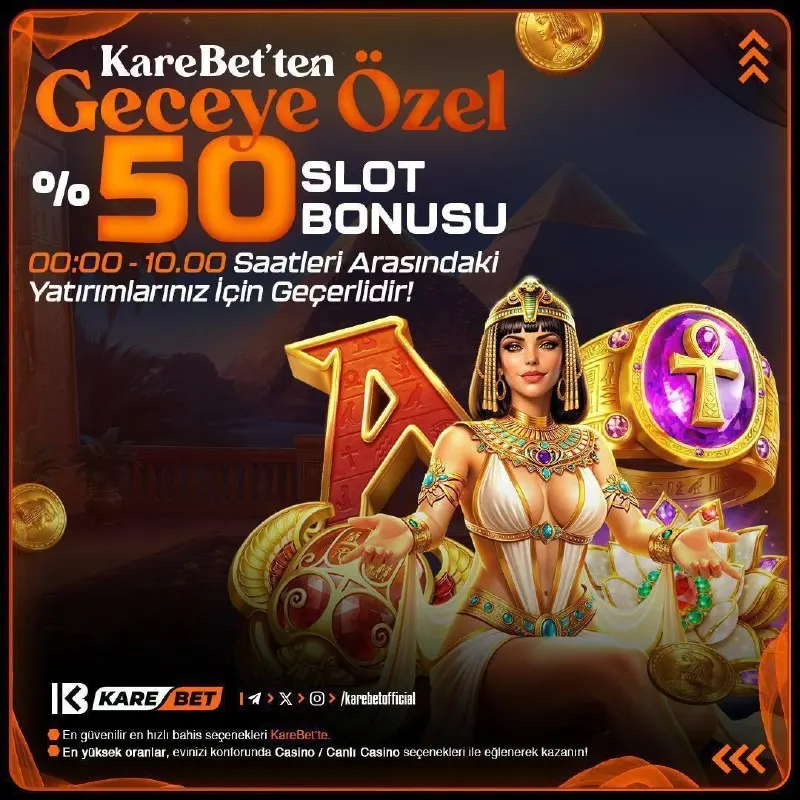 GECEYE ÖZEL % 5 0 SLOT BONUSU YASTIĞININ ALTINDA 📣 Çekime Hazır 10.000₺ Bakiyen Seni…