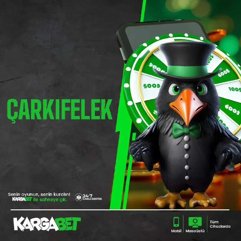 💚 Kargabet Çarkıfelek'te 🎊 😏 Çarkı çevir, birbirinden değerli ödülleri anında kazan! 🍭…