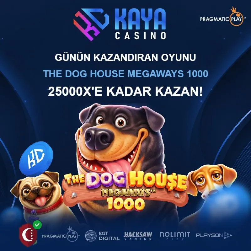 🐶 KAYA CASINO'DA GÜNÜN KAZANDIRAN OYUNU: The Dog House Megaways! 🐶 ⚡️ Eğlence ve büyük…