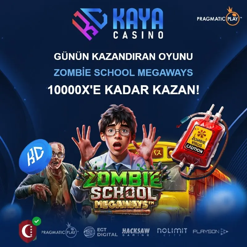 🧟 KAYA CASINO'DA GÜNÜN KAZANDIRAN OYUNU: ZOMBIE SCHOOL MEGAWAYS 10000X! 🧟 ⚡️ Aksiyon ve…