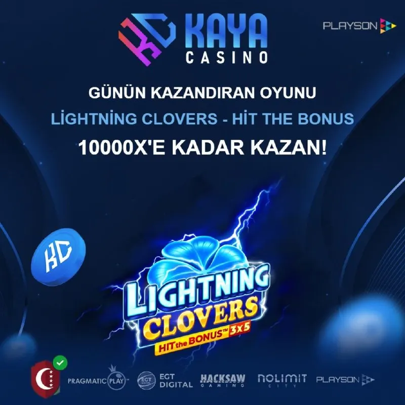 👑 KAYA CASINO’DA GÜNÜN EN ÇOK KAZANDIRAN OYUNU: Lightning Clovers – Hit the Bonus! ⚡️ 🎰…