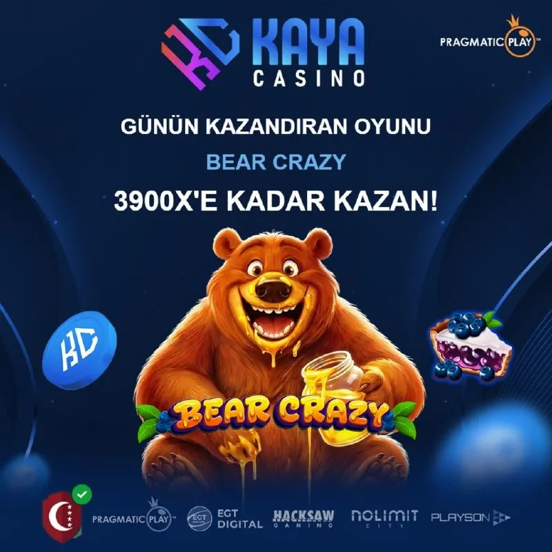 🎰 KAYA CASINO'DA GÜNÜN KAZANDIRAN OYUNU: Bear Crazy! 💰 Bal dolu eğlencesi ve renkli…