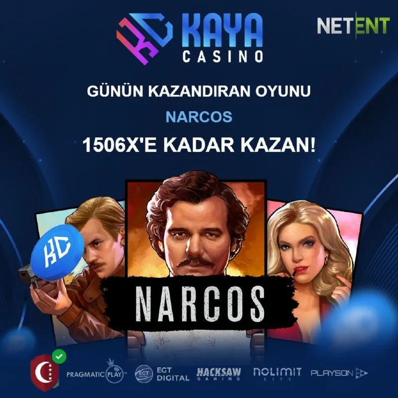 🎰 KAYA CASINO'DA GÜNÜN EN ÇOK KAZANDIRAN OYUNU: Narcos! 💥 💵 Suç dünyasının heyecanını…