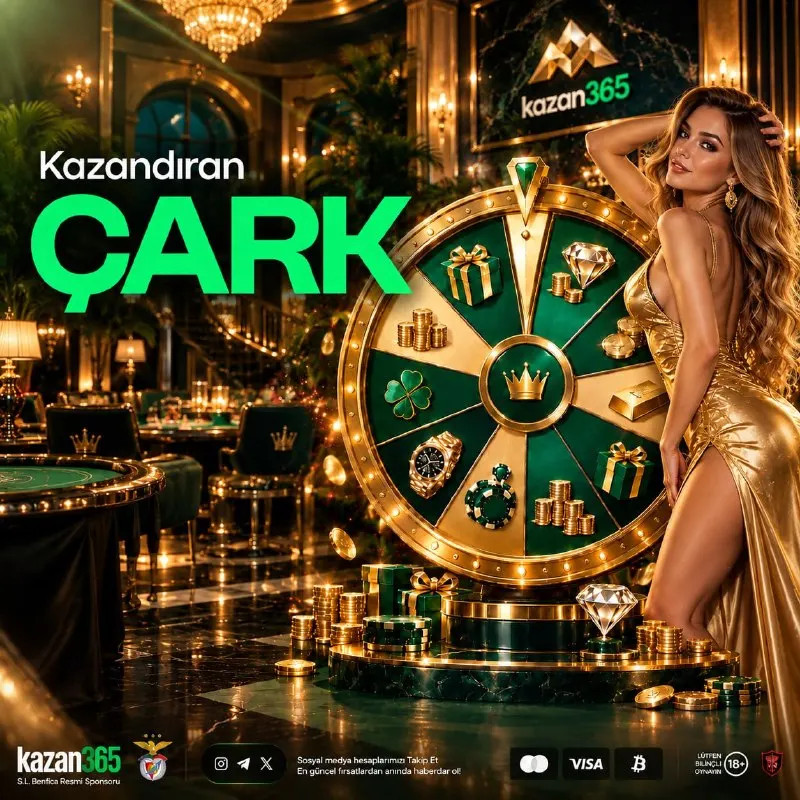 🎊 KAZANDIRAN ÇARK SENİ BEKLİYOR Şansını çevir, sürpriz ödülleri yakala! 💫 Kazan365’in…