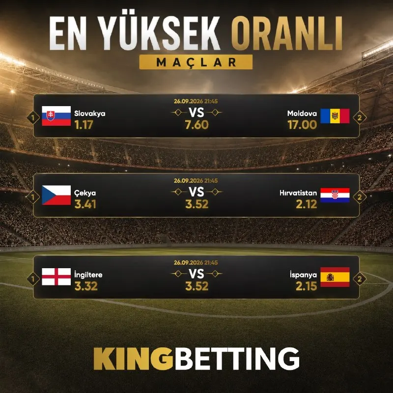 Günün arttırılmış oranlı karşılaşmaları⚽️ Arttırılmış oran özelliği sayesinde popüler…