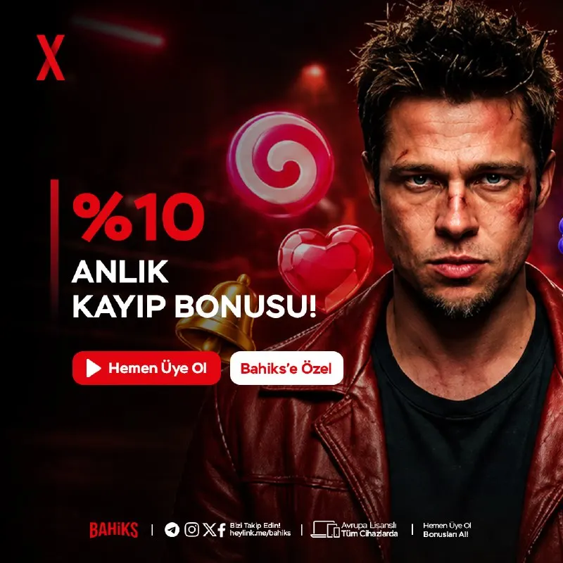 🍎 BAHİKS'TE LİMİTSİZ %10 ANLIK KAYIP BONUSU! 🍎 🔳 Tüm yatırım yöntemlerinde geçerli %10…