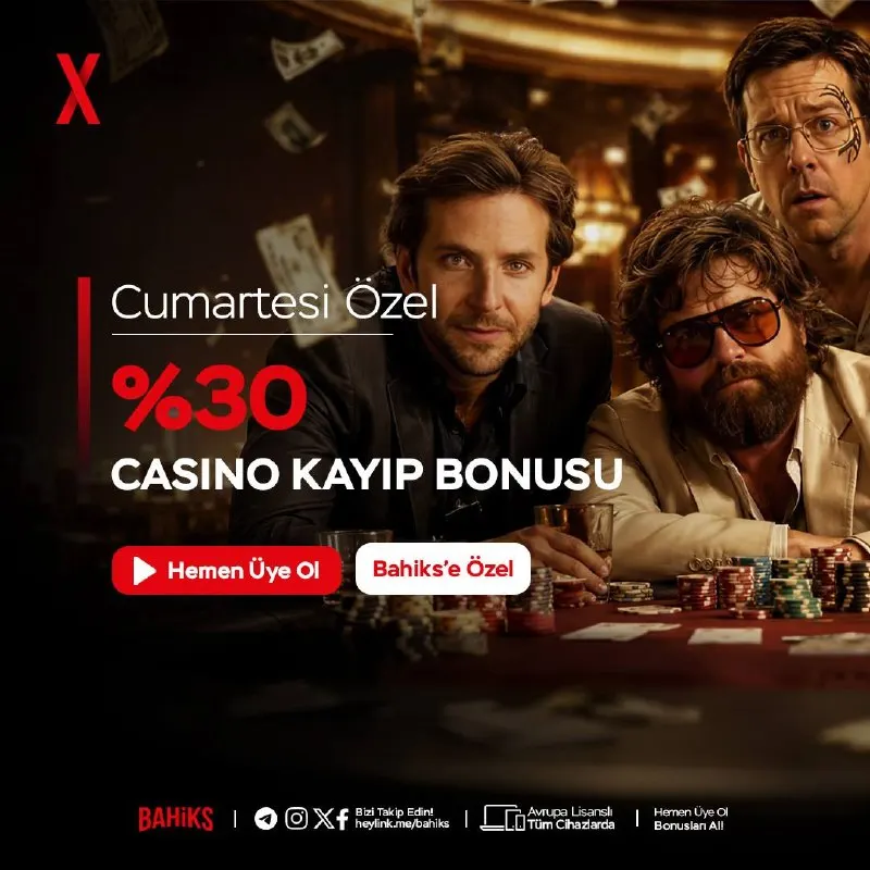 🎰 FELEKTEN CUMARTESİYE ÖZEL %30 ÇEVRİMSİZ CASİNO KAYIP BONUSU! 🎰 🔥 Cumartesi gecesi…