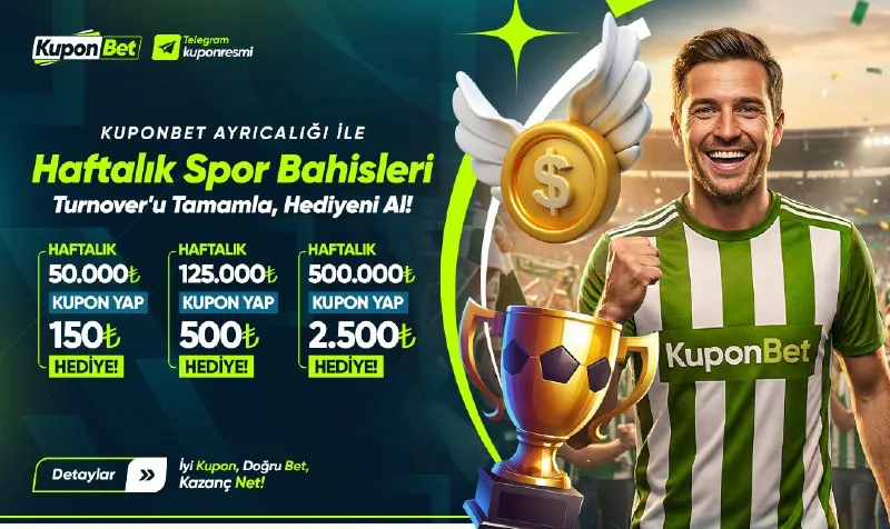 🏆 HAFTALIK SPOR BAHİSLERİ! 💰 50.000₺ → 150₺ 💰 125.000₺ → 500₺ 💰 500.000₺ → 2.500₺ ⚽️ GR8…