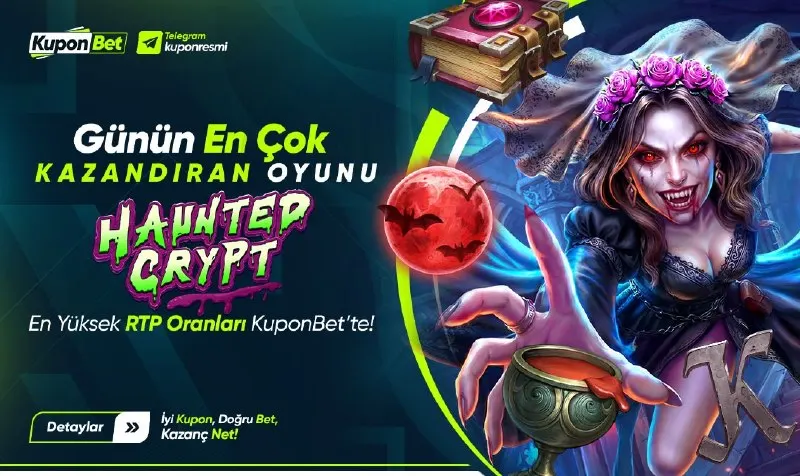 🎰 GÜNÜN EN ÇOK KAZANDIRAN OYUNU! 👻 Haunted Crypt 🦇 💚 Gizemli atmosfer, heyecan dolu oyun!…