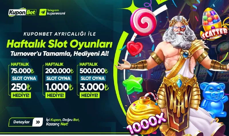 🎰 HAFTALIK SLOT TURNOVER! 💰 75.000₺ → 250₺ 💰 200.000₺ → 1.000₺ 💰 500.000₺ → 3.000₺ 🎮 Tüm…