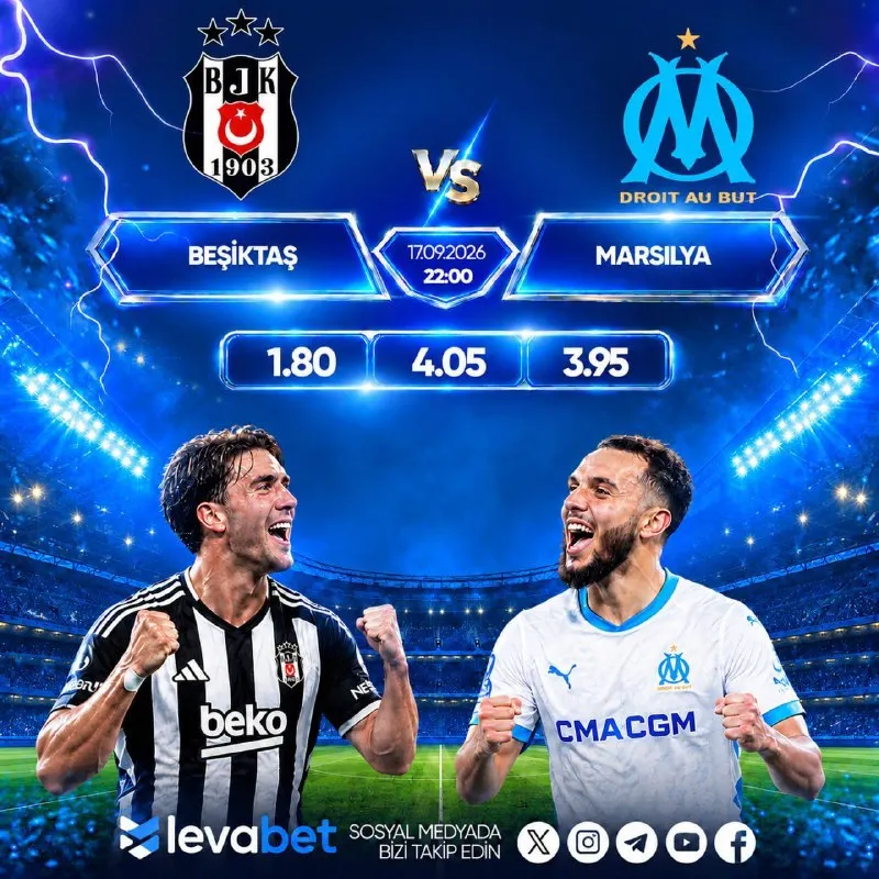 🦅🔥 SAHNE BEŞİKTAŞ’IN! ⚪️ Beşiktaş 🆚 Marsilya 🏆 Avrupa gecesinde büyük mücadele! ⚡️…