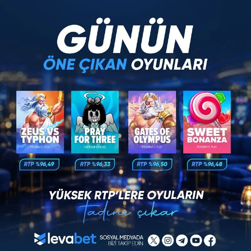 🎰GÜNÜN ÖNE ÇIKAN OYUNLARI⚡️ Bugünün radarındaki oyunlar belli! 👀🔥 Yüksek RTP oranlarıyla…