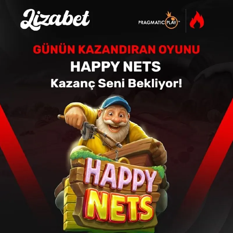 🎉 LİZABET'TE GÜNÜN KAZANDIRAN OYUNU: Happy Nets! 🕸⚡️ 🎣 Ağları coştur, kazançları topla!…