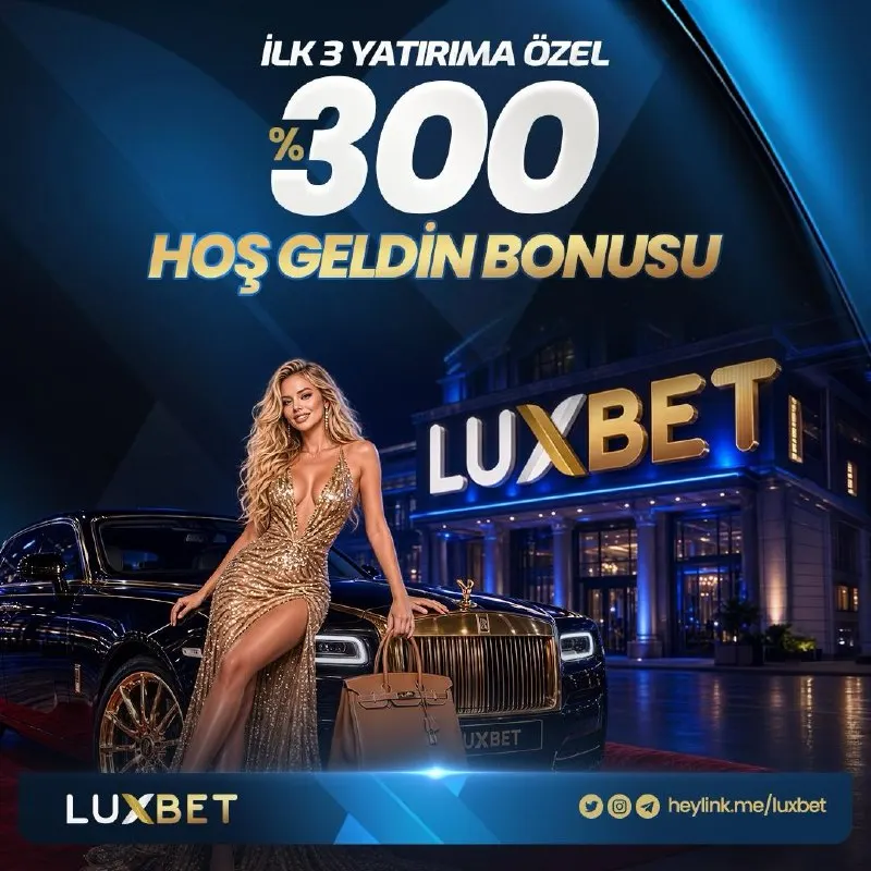 BEKLEYEN DEĞİL, ALAN KAZANIR! 🫴%300 BONUS AVANTAJI İLK 3 YATIRIMDA SENİNLE! 🧲LuxBet’te…