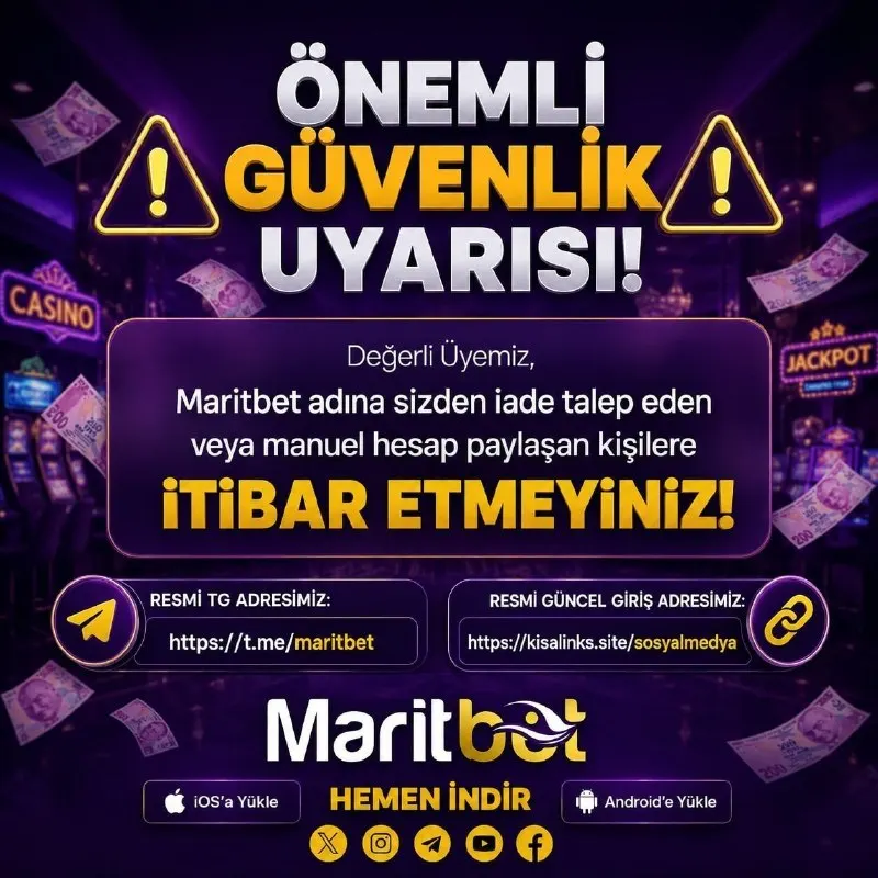 🤍🩵💙💙💙🩵🩵 💙💙💙💙💙💙🤍 ⚠️Değerli Maritbet Üyeleri,⚠️ ⭐Güvenliğiniz bizim önceliğimizdir.⭐ 🔥Resmi…