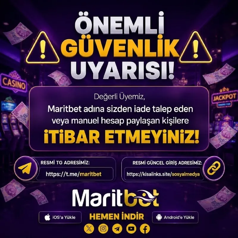 🤍🩵💙💙💙🩵🩵 💙💙💙💙💙💙🤍 ⚠️Değerli Maritbet Üyeleri,⚠️ ⭐Güvenliğiniz bizim önceliğimizdir.⭐ 🔥Resmi…