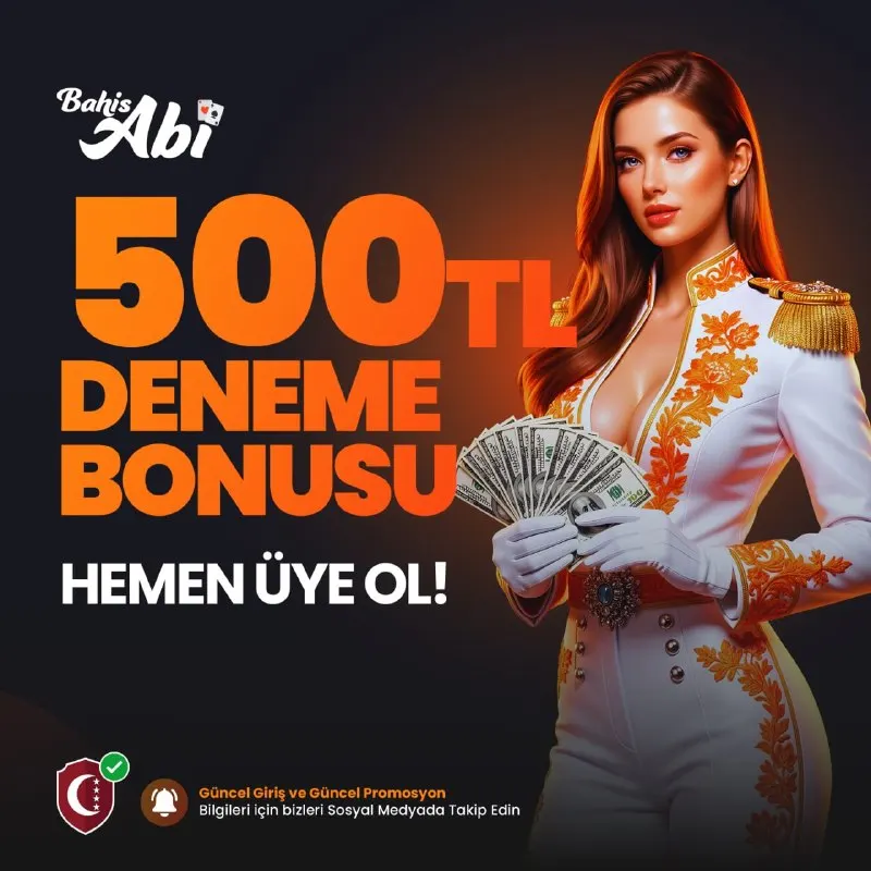 ABİ, İLK ADIM BİZDEN!🤝 🎁 500 TL Deneme Bonusu ile oyuna avantajlı başla.🤑 Hemen üye ol…