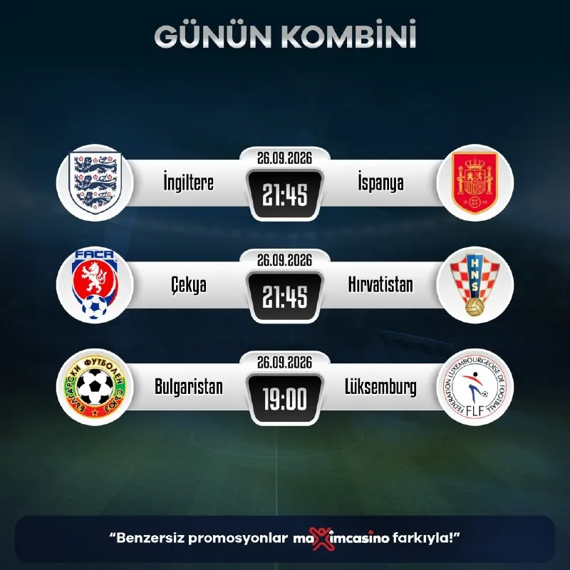 🟢 🥇Günün Popüler Maçları ve Kazandıran Kombini ⚽️🏀🏈⚾️🥎🎾🏐 🏆 İngiltere ✅ İspanya 🏆 Çekya ✅…