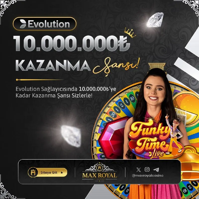 Maxroyalcasino ile Evolution Sağlaycısında Funky Time ile Tek Seferde 🔢🔢 🅰️🅰️🅰️🅰️🅰️🅰️ 💰 🔗…