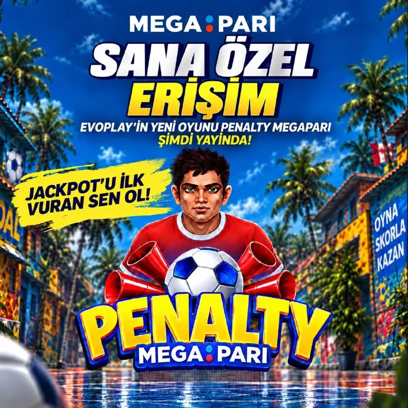 ⚽️ PENALTY MEGAPARI YAYINDA! 🥰 Evoplay'in Megapari'ye özel oyunu yayında. ☄️ Kaleci…